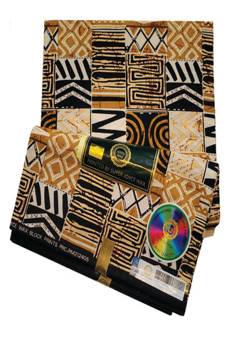 ZYW CLOTHING - AUTENTIC HITARGET WAX BLOCK PRINTS ANKARA - 6 YARDS